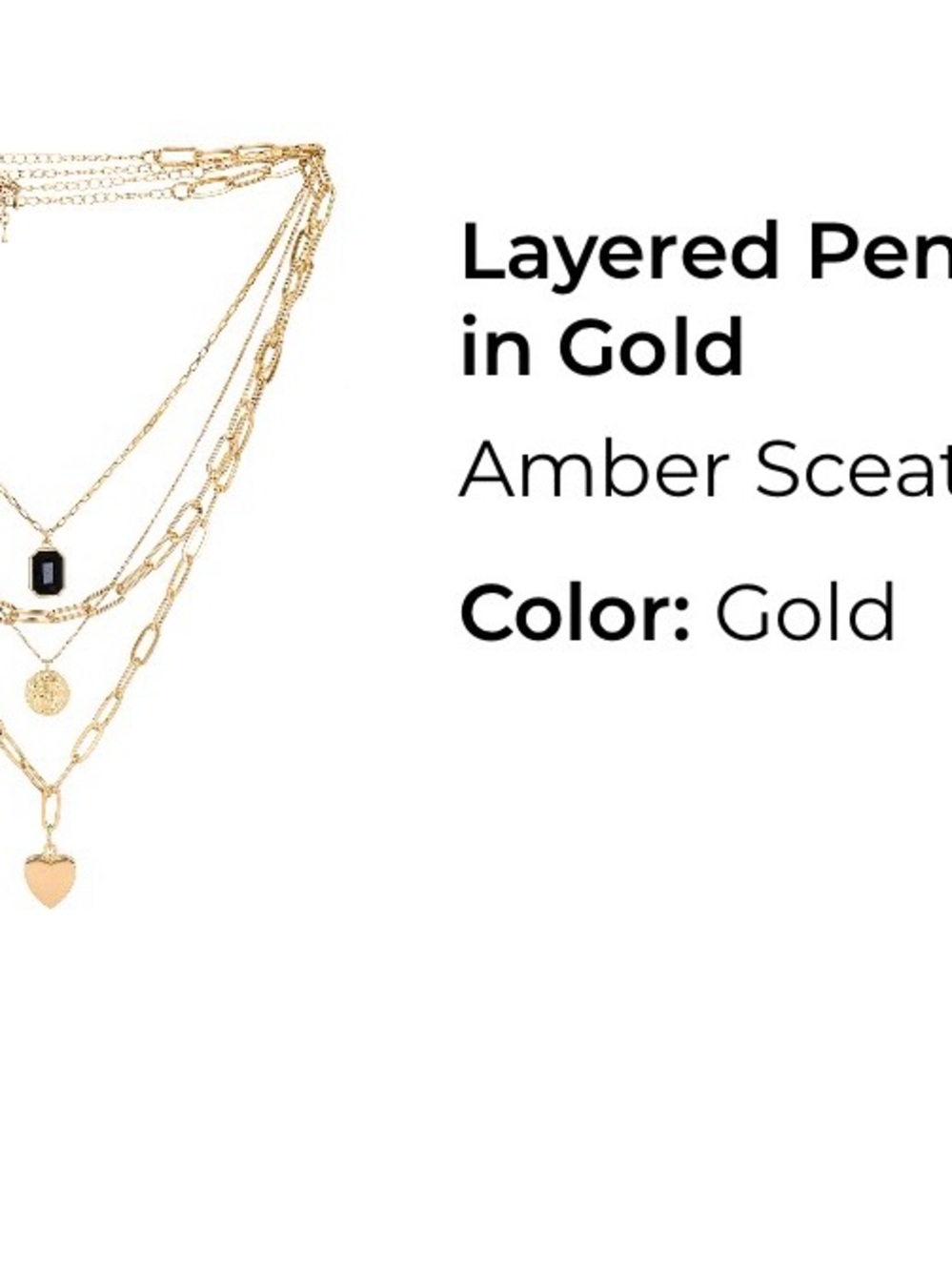 Gold Layered Charm Necklace with Heart and Coin Pendants